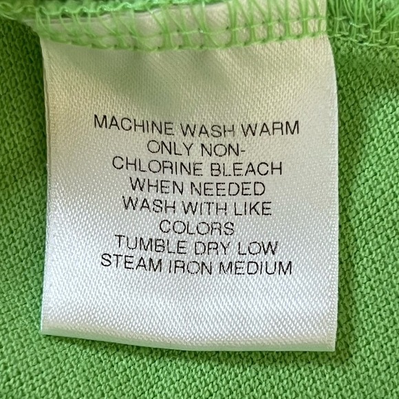 Daniel Cremieux Men’s Lime Green Cotton Polo Medium EUC - Picture 9 of 10